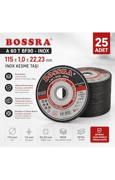 25 Adet 115x1.0x22.23 Mm İnox Kesme Taşı Paslanmaz Çelik Ve Metal Kesim Diski 25 Adet 115x1.0x22.23 Mm İnox Kesme Taşı Paslanmaz Çelik Ve Metal Kesim Diski