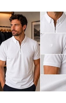 Craft Kagi Fermuarlı Polo Yaka Tişört Beyaz Craft Kagi Fermuarlı Polo Yaka Tişört Beyaz