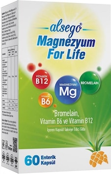 Alsego Magnezyum For Life 60 Kapsül