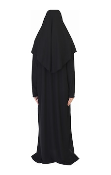 Zehranaz Namaz Elbisesi Siyah Fermuarlı Namaz Elbisesi Siyah