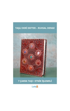Taşlı Deri Defter 18x13 Cm Çakra Simgeleriyle Çok Renkli Taşlı Deri Defter 18x13 Cm Çakra Simgeleriyle Çok Renkli