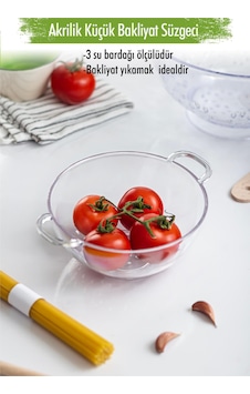 Akrilik Şeffaf Mini Pirinç Süzgeçi & Bakliyat Süzgeçi 3 Su Bardağı Ölçülü Ahşap - Gümüş Akrilik Şeffaf Mini Pirinç Süzgeçi & Bakliyat Süzgeçi 3 Su Bardağı Ölçülü Ahşap - Gümüş