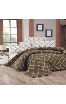 Komfort Home Tek Kişilik Ranforce Nevresim Takımı (Symbol Brown) Komfort Home Tek Kişilik Ranforce Nevresim Takımı (Symbol Brown)