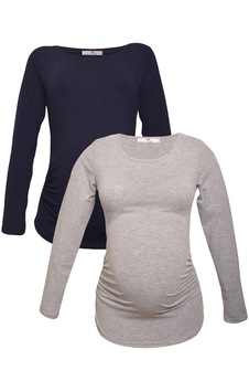 Luvmabelly Myra2302 2304 Hamile Tshirt Seti Lacivert Luvmabelly Myra2302 2304 Hamile Tshirt Seti Lacivert