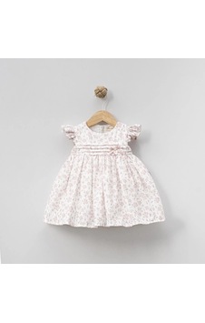 Lamato Baby Yazlık Çiçek Baskılı Omuzları Fırfırlı Bebe Kız Elbise Pembe Lamato Baby Yazlık Çiçek Baskılı Omuzları Fırfırlı Bebe Kız Elbise Pembe
