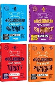 Ankara 8. Sınıf Matematik + Türkçe + Fen + Paragraf Güçlendiren Soru Seti 4 Kitap 2023 Ankara 8. Sınıf Matematik + Türkçe + Fen + Paragraf Güçlendiren Soru Seti 4 Kitap 2023