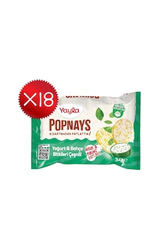 Yayla Popnays Yoğurt Ve Bahçe Bitkileri Çeşnili Mısır Ve Pirinç Patlağı 34 G X18 Yayla Popnays Yoğurt Ve Bahçe Bitkileri Çeşnili Mısır Ve Pirinç Patlağı 34 G X18