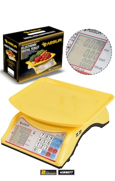 Assur Asr8077 Akülü Dijital Mutfak Terazisi 2 Gr 40 Kg Şarjlı Hassas Ölçüm Tartı Hassas Terazi Sarı Assur Asr8077 Akülü Dijital Mutfak Terazisi 2 Gr 40 Kg Şarjlı Hassas Ölçüm Tartı Hassas Terazi Sarı