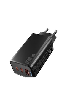 Hytech Hy-xeg65 2-usb-c + Usb-a Gan Pd 65w - Qc 18w Type Pd-pps Siyah Ev-notebook Şarj Adaptör Hytech Hy-xeg65 2-usb-c + Usb-a Gan Pd 65w - Qc 18w Type Pd-pps Siyah Ev-notebook Şarj Adaptör
