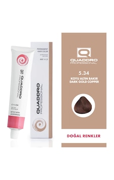 Quaddro Professional Saç Boyası 5.34 Koyu Altın Bakır Quaddro Professional Saç Boyası 5.34 Koyu Altın Bakır