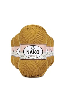 Tedar 5 Adet Pırlanta Amigurumi El Örgü İpi Yünü Altın 6706 Najmaddin (No:1) 8.5Cm X 10.5 Cm