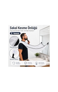 Sakal Kesme Önlüğü Vantuzlu Tıraş Önlüğü