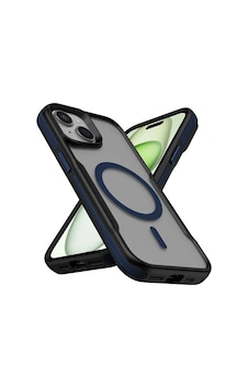 Apple Uyumlu iPhone 13 Kılıf M-safe Şarj Özellikli Renkli Kenar Airbag Şeritli Lamer Kılıf Mavi Apple Uyumlu iPhone 13 Kılıf M-safe Şarj Özellikli Renkli Kenar Airbag Şeritli Lamer Kılıf Mavi