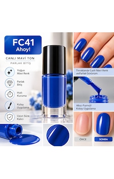 Color Nail Enamel Oje-fc41 Ahoy Saks Mavi - 9053394617645 Color Nail Enamel Oje-fc41 Ahoy Saks Mavi - 9053394617645