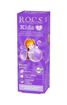 Rocs Kids 4-7 Yaş Meyveli Çocuk Diş Macunu Balon Sakızı 35ml Rocs Kids 4-7 Yaş Meyveli Çocuk Diş Macunu Balon Sakızı 35ml