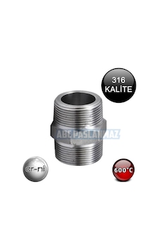 Paslanmaz Çelik Nipel Hex 316 Kalite Paslanmaz Çelik Nipel Hex 316 Kalite