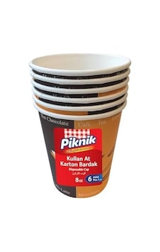 Piknik Kullan At Karton Bardak 8 Oz 6'lı 1484 Açık Mavi Piknik Kullan At Karton Bardak 8 Oz 6'lı 1484 Açık Mavi