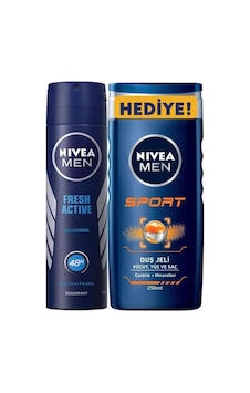 Nivea Deo Sprey Fresh Active For Men 150 Ml + Duş Jeli 250 Ml-1970 Nivea Deo Sprey Fresh Active For Men 150 Ml + Duş Jeli 250 Ml-1970