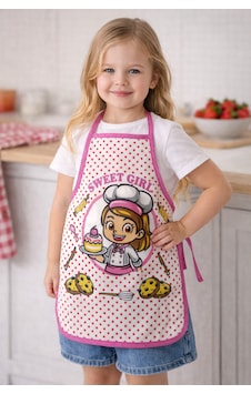 3-5 Yaş Çocuk Mutfak Önlüğü 35x50 Cm Su Geçirmez, Leke Tutmaz, Pamuk Polyester Karışımlı Açık Pembe 3-5 Yaş Çocuk Mutfak Önlüğü 35x50 Cm Su Geçirmez, Leke Tutmaz, Pamuk Polyester Karışımlı Açık Pembe
