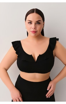 Suwen Volanlı Bralet Bikini Üst Sbn26400012 Siyah Suwen Volanlı Bralet Bikini Üst Sbn26400012 Siyah