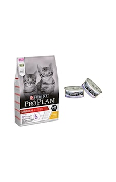 Purina Pro Plan Kitten Tavuklu Yavru Kedi Maması 3 KG + Pro Plan Tavuklu Konserve Yavru Kedi Maması 2 x 85 G Purina Pro Plan Kitten Tavuklu Yavru Kedi Maması 3 KG + Pro Plan Tavuklu Konserve Yavru Kedi Maması 2 x 85 G