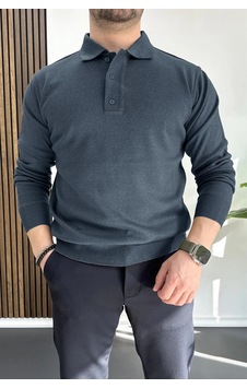 Edwox Erkek Düğmeli Polo Yaka Kazak İndigo Edw231 İndigo Edwox Erkek Düğmeli Polo Yaka Kazak İndigo Edw231 İndigo