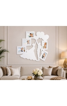 Dekoratif Gelin Damat Fotoğraf Çerçevesi 60x50 Cm 6 Mm Mdf 5 Fotoğraflı Duvar Dekoru Dekoratif Gelin Damat Fotoğraf Çerçevesi 60x50 Cm 6 Mm Mdf 5 Fotoğraflı Duvar Dekoru