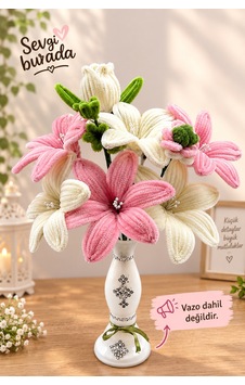 Vazo İçin Pembe Ve Beyaz Buket Vazo Dahil Değildir Pembe - 937324317 Pembe Vazo İçin Pembe Ve Beyaz Buket Vazo Dahil Değildir Pembe - 937324317 Pembe