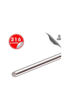 Paslanmaz Çelik Ø8mm Çubuk Mil 316 Kalite 1 Metre Paslanmaz Çelik Ø8mm Çubuk Mil 316 Kalite 1 Metre