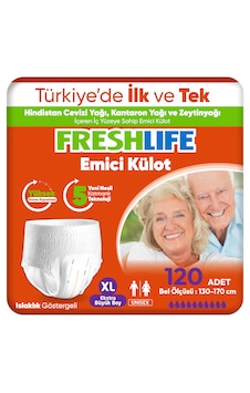 Freshlife Emici Külot Hasta Bezi XL 4 x 30'lu Freshlife Emici Külot Hasta Bezi XL 4 x 30'lu