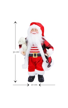 20x30 Cm Ayıcıklı Noel Baba Yılbaşı Süs