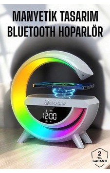 Bluetooth Hoparlör Dijital Göstergeli Wireless Şarj Rgb Işıklı Çok Renkli Bluetooth Hoparlör Dijital Göstergeli Wireless Şarj Rgb Işıklı Çok Renkli