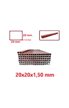 Profil 20x20x1.5mm Astar Kırmızı Boyalı 2 Metre Profil 20x20x1.5mm Astar Kırmızı Boyalı 2 Metre