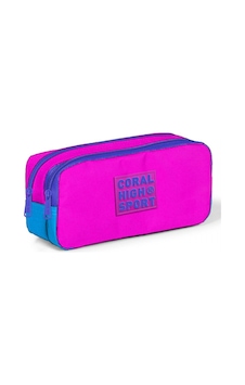 Coral High Sport İki Gözlü Pembe Mavi Kalem Çantası Coral High Sport İki Gözlü Pembe Mavi Kalem Çantası