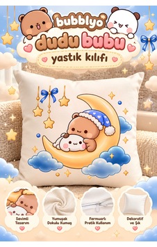 Dudu Bubu Dekoratif Yastık Kılıfı Lacivert Lacivert