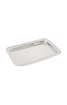 Mikasa Moor Silver Çiçek İşlemeli Tepsi 19x28 Cm Çelik Mikasa Moor Silver Çiçek İşlemeli Tepsi 19x28 Cm Çelik