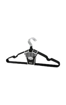 Siyah 10pcs Silikon Kaplamalı Metal Elbise Askısı Çok Renkli