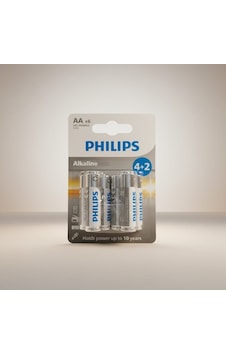 Philips 4+2 Kalem Pil Alkaline Aa Philips 4+2 Kalem Pil Alkaline Aa