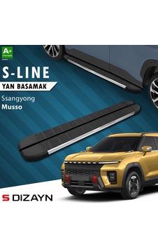 S-dizayn Ssangyong Musso Elektrikli S-line Krom Yan Basamak 223 Cm 2025 Üzeri A+ Kalite