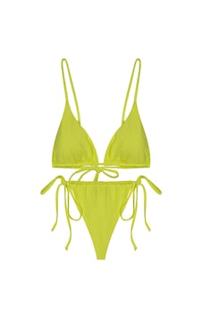 İpli Üçgen Bikini Takımı Yeşil İpli Üçgen Bikini Takımı Yeşil
