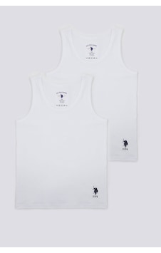 U.S. Polo Assn. U.S. Polo Assn Solid White Beyaz Erkek Çocuk 2'li Atlet Beyaz U.S. Polo Assn. U.S. Polo Assn Solid White Beyaz Erkek Çocuk 2'li Atlet Beyaz