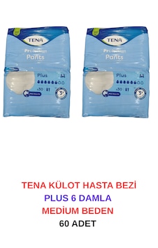 Tena Külot Hasta Bezi Plus 6 Damla Medium Beden - 60 Adet M Tena Külot Hasta Bezi Plus 6 Damla Medium Beden - 60 Adet M