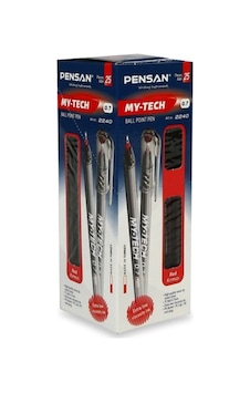 Pensan My-Tech 0.7 MM Kırmızı Tükenmez Kalem 25'li