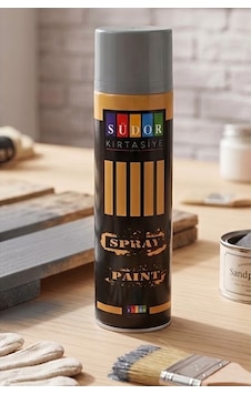 Sprey Boya 200 Ml 1 Adet Südor Hızlı Kuruyan Renkli Profesyonel Canlı Renk Ahşap Plastik Demir Metal Cam Porselen Duvar Gri