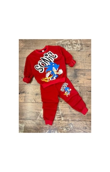 Süslü Kids Erkek Çocuk 2ip Mevsimlik Uzun Kollu Baskılı Takım Kırmızı Süslü Kids Erkek Çocuk 2ip Mevsimlik Uzun Kollu Baskılı Takım Kırmızı