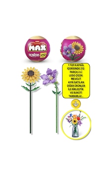 Max Uzun Yapı Blok Setli Çiçekler Balon Çiçeği - Ayçiçeği - Lütfen Dikkat 1 Adet Top Paket Geliyor Max Uzun Yapı Blok Setli Çiçekler Balon Çiçeği - Ayçiçeği - Lütfen Dikkat 1 Adet Top Paket Geliyor