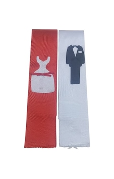 Takı Kurdelesi Takım Kırmızı-beyaz Gelin-damat Açık Takı Kurdelesi Takım Kırmızı-beyaz Gelin-damat Açık