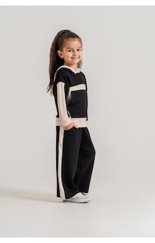 Harby Kids Parçalı Kapşonlu Kız Penye Kumaş İkili Takım 3-10 Yaş -ba467900560 - Siyah Harby Kids Parçalı Kapşonlu Kız Penye Kumaş İkili Takım 3-10 Yaş -ba467900560 - Siyah
