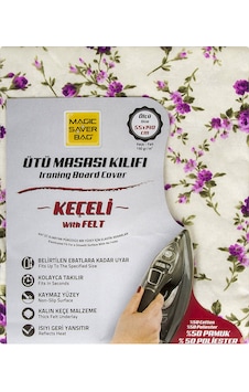 Magic Saver Keçeli Ütü Masası Kılıfı 55x140 Cm Çok Renkli