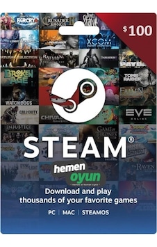 Hemenoyun Steam Gift Card 100 Usd Dolar Cüzdan Kodu Hemenoyun Steam Gift Card 100 Usd Dolar Cüzdan Kodu